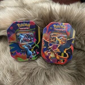 Pokemon Mega Charizard EX X and Y Tins bundle